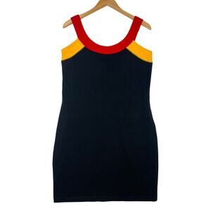 VTG Express Tricot Black Yellow Red Colorblock 90s Primary Kidcore sz M City